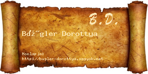 Bügler Dorottya névjegykártya